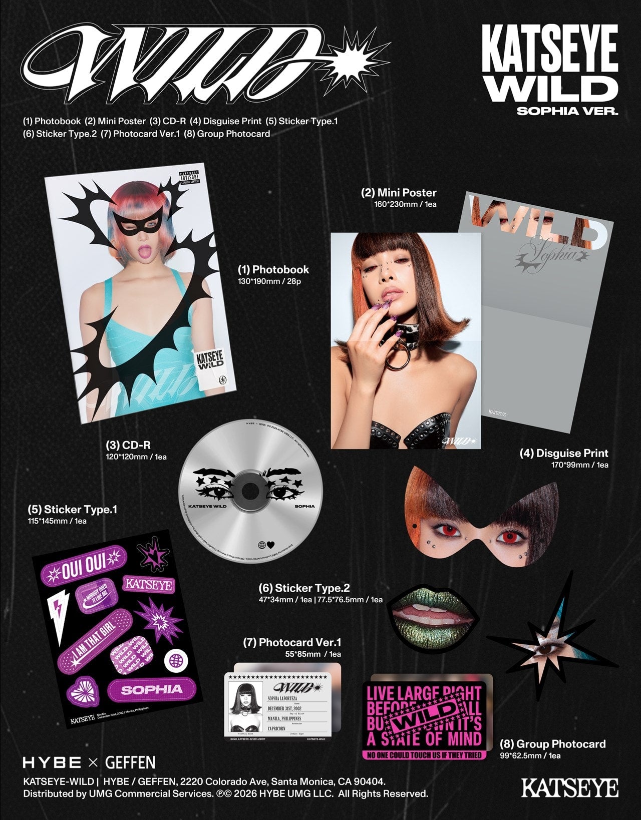Katseye - Wild - CD (Sophia Ver.)