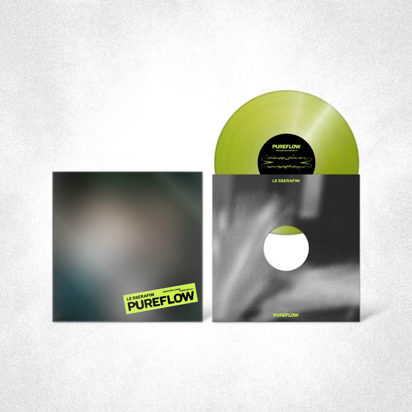 LE SSERAFIM - 2nd Studio Album 'PUREFLOW' Pt.1 - Electric Yellow Glitter 1LP